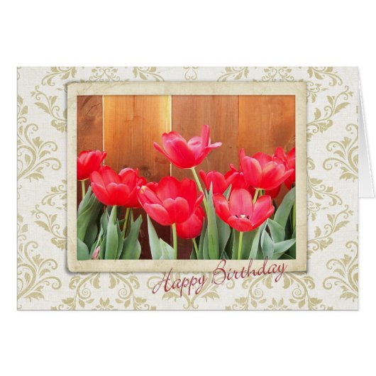 Tulip Garden Birthday (Voorkant Horizontaal)