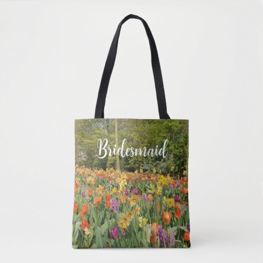 Tulip Garden Bridesmaid Tas (Voorkant)