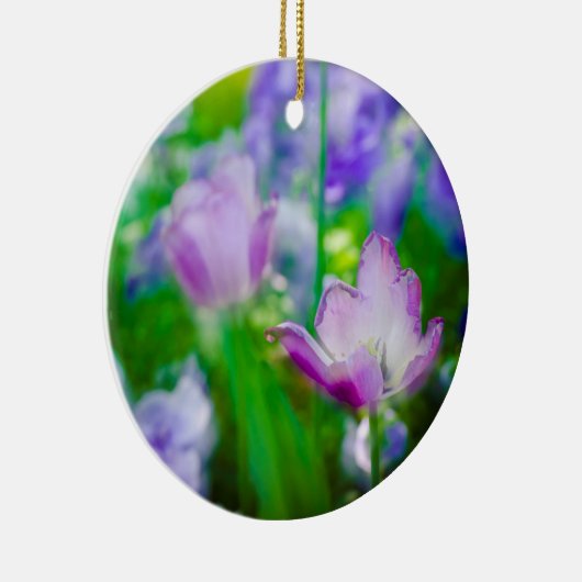 Tulip garden, Giverny, Frankrijk Keramisch Ornament (Rechts)