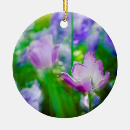 Tulip garden, Giverny, Frankrijk Keramisch Ornament (Voorkant)