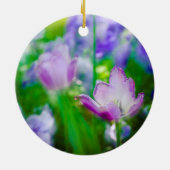 Tulip garden, Giverny, Frankrijk Keramisch Ornament (Achterkant)