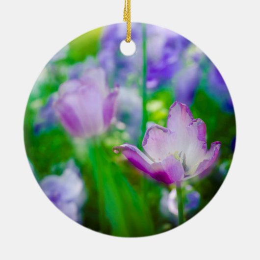 Tulip garden, Giverny, Frankrijk Keramisch Ornament (Achterkant)