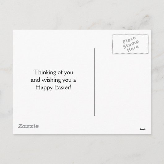 Tulip Garden Happy Pasen Feestdagenkaart (Achterkant)