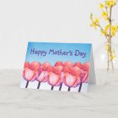 Tulip Garden Illustratie met Text Moederdag Kaart (Gele Bloem)