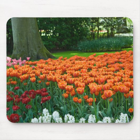 Tulip Garden Mousepad Muismat (Voorkant)