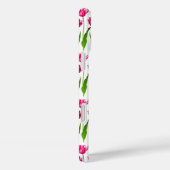 Tulip Garden Print in Fuchsia Pink en Green Case-Mate iPhone Case (Achterkant / Rechts)