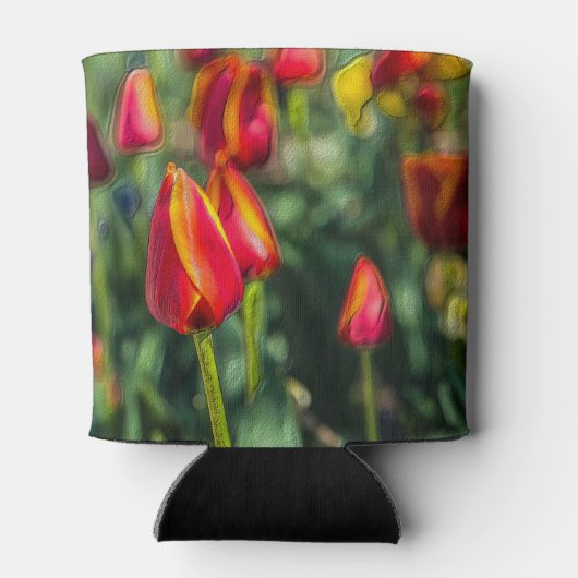 Tulip Garden Textured Blikjeskoeler (Achterkant)