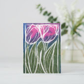 Tulip Gardening Art Briefkaart (Staand voorkant)