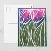 Tulip Gardening Art Briefkaart (Voorkant / Achterkant)