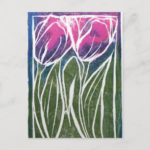 Tulip Gardening Art Briefkaart