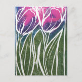 Tulip Gardening Art Briefkaart (Voorkant)