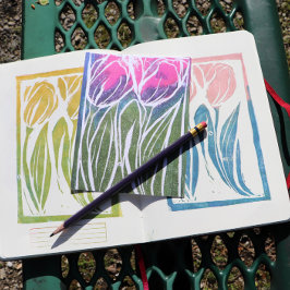 Tulip Gardening Art Briefkaart