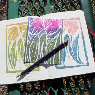 Tulip Gardening Art Briefkaart