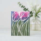 Tulip Gardening Art Briefkaart (Staand voorkant)