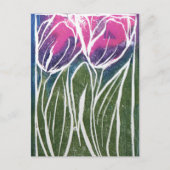 Tulip Gardening Art Briefkaart (Voorkant)