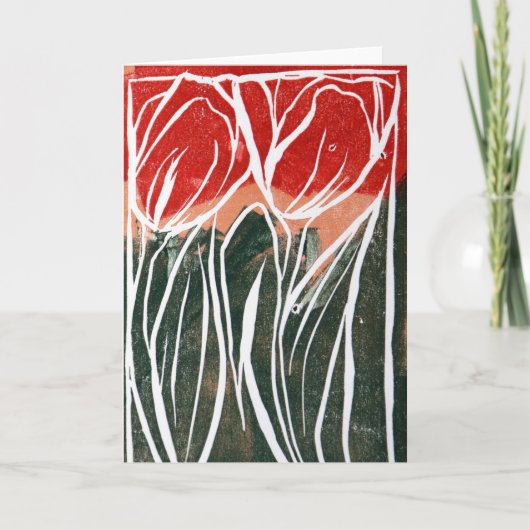 Tulip Gardening Art Kaart (Voorkant)