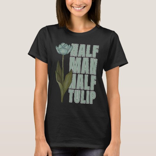 Tulip Gardening Guy Garden Gardener Tulips T-shirt (Voorkant)