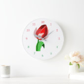Tulip Girl Clock - Aangepaste kleuren Grote Klok (Huis)