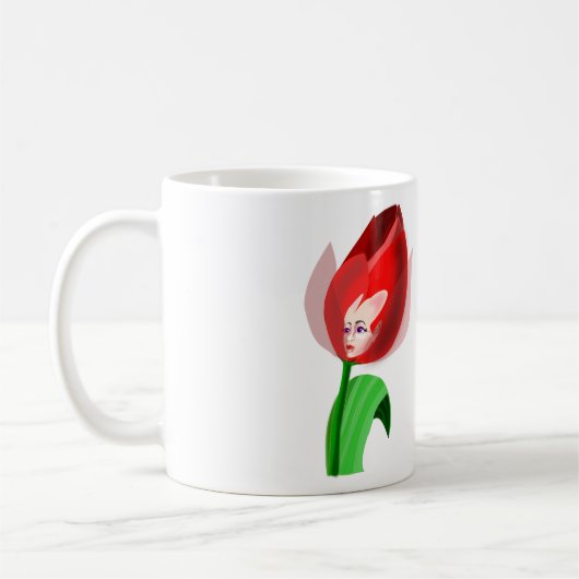 Tulip Girl Coffee Mok (Links)