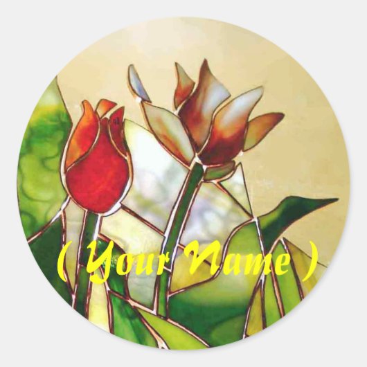 Tulip Happy Name Art Stickers (Voorkant)