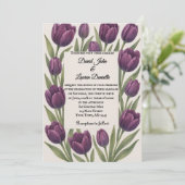 Tulip Heirloom foto bruiloft uitnodiging (Staand voorkant)