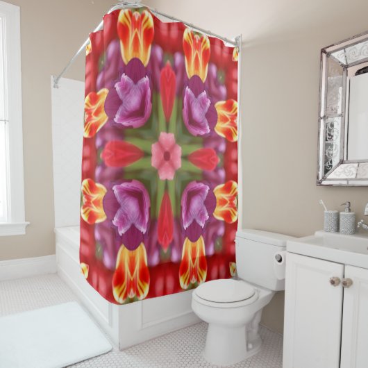 Tulip Kaleidoscope Douchegordijn (In situ)