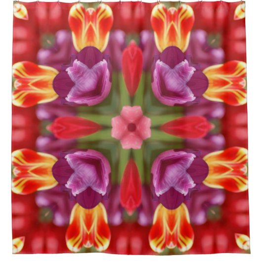 Tulip Kaleidoscope Douchegordijn (Voorkant)