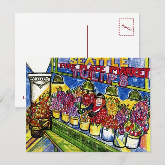 Tulip Lady Briefkaart (Voorkant / Achterkant)