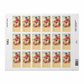  Tulip Meisje Cadeaulabels Etiket (Full Sheet)