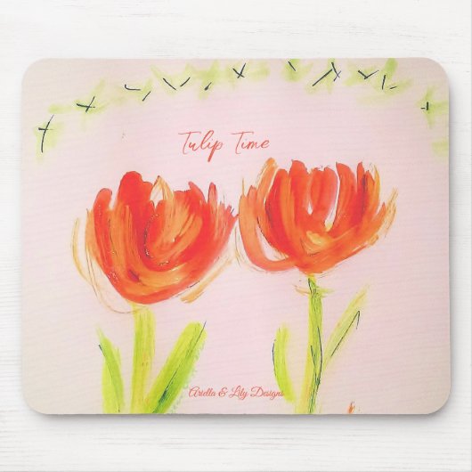 Tulip-Muismat van Ariella & Lily, Zazzle Muismat (Voorkant)