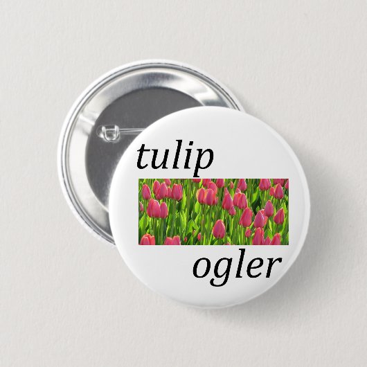 Tulip Ogler Ronde Button 5,7 Cm (Voorkant /achterkant)
