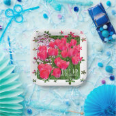 Tulip Papieren Bordje (Feest)