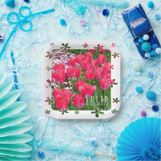 Tulip Papieren Bordje (Feest)