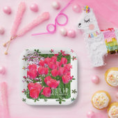 Tulip Papieren Bordje (Feest)