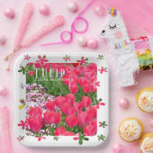 Tulip Papieren Bordje (Feest)