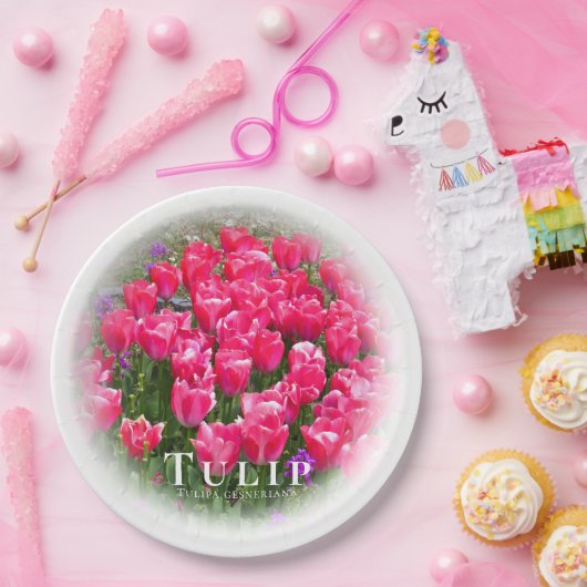 Tulip Papieren Bordje (Feest)