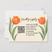 Tulip Paradise QR Code RSVP Card (Voorkant)