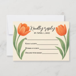 Tulip Paradise RSVP-kaart RSVP Kaartje
