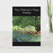 Tulip Patch Birthday Wish Kaart (Voorkant)