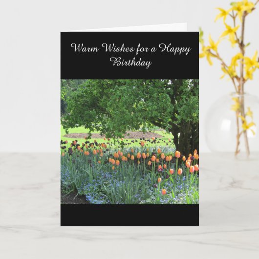 Tulip Patch Birthday Wish Kaart (Gele Bloem)