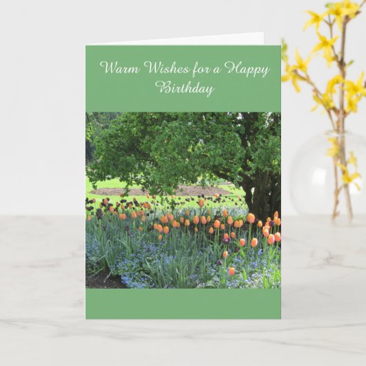 Tulip Patch Birthday Wish Kaart (Gele Bloem)