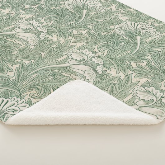 Tulip Pattern (door William Morris) Sherpa Deken (3/4)
