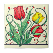 Tulip Radiance keramische Tegel Tegeltje (Voorkant)