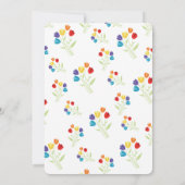 Tulip Rainbow Lesbian Gay Wedding Invitation Kaart (Achterkant)