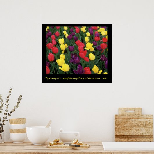 Tulip Rainbow Poster (Keuken)