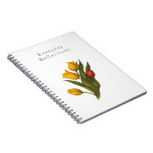 Tulip Reflections — Crisp White Luxe Journal Notitieboek (Rechterzijde)