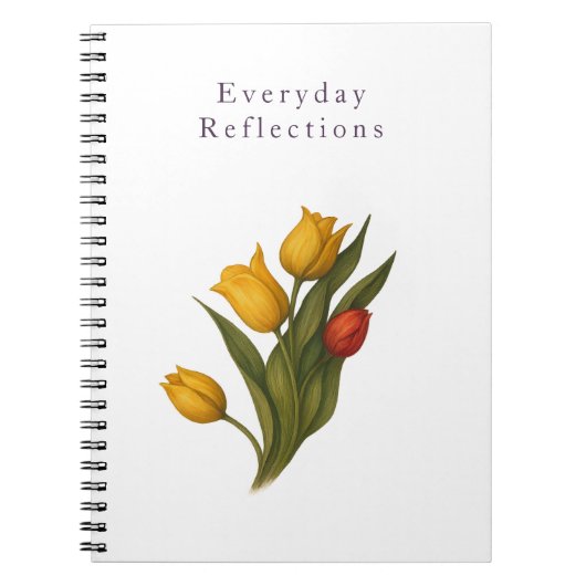 Tulip Reflections — Crisp White Luxe Journal Notitieboek (Voorkant)