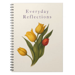 Tulip Reflections — Soft Ivory Luxe Journal Notitieboek