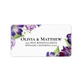 Tulip Return Address Label Paars (Voorkant)