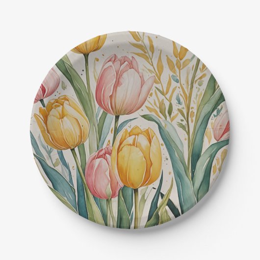 Tulip Reverie Papieren Bordje (Voorkant)